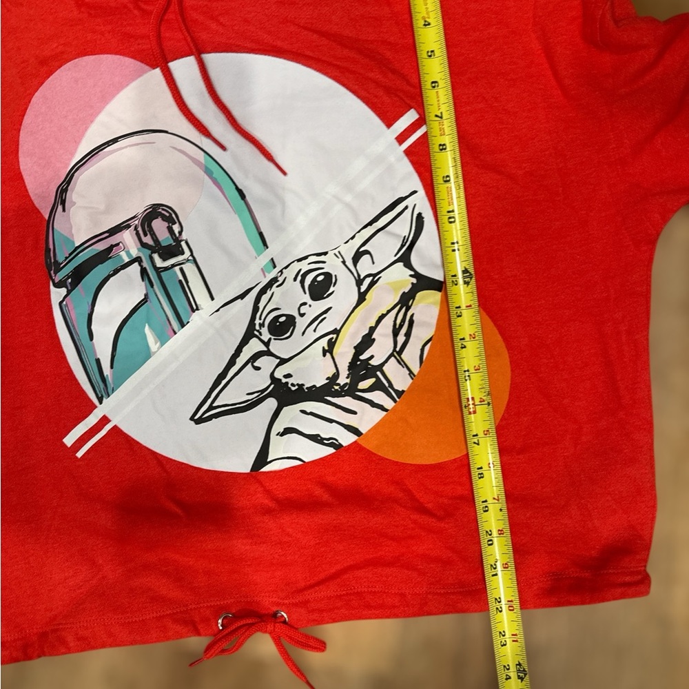 Disney Parks Star Wars The Mandalorian Baby Yoda Pullover Hoodie, Women's SZ XL - Picture 6 of 7